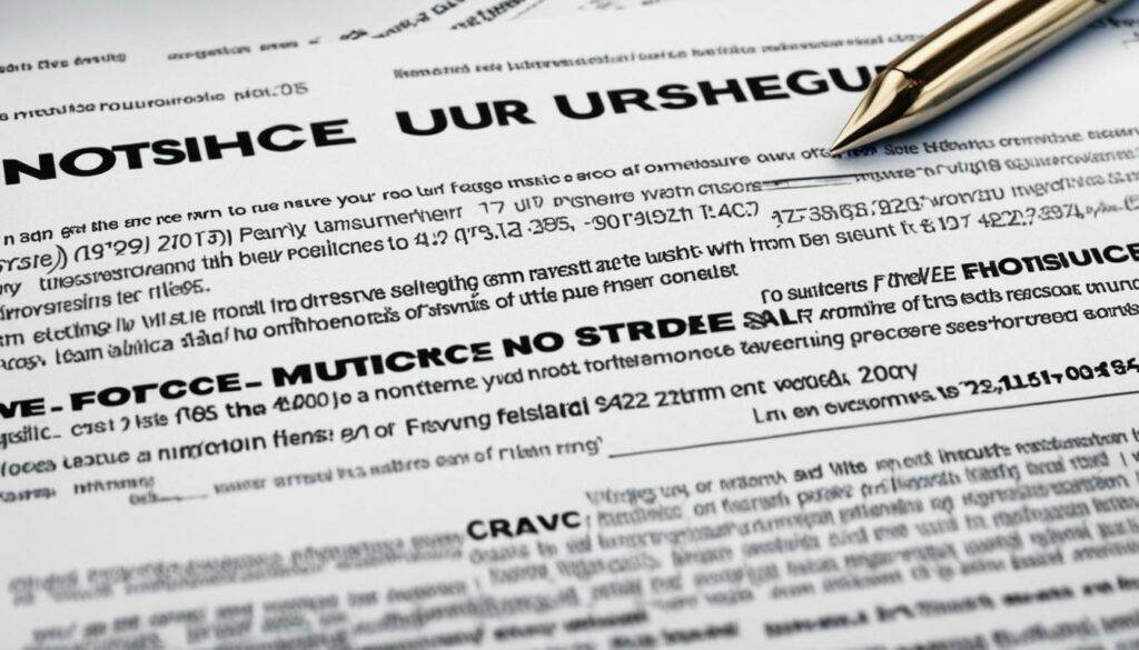 Notice of Proposed Foreclosure